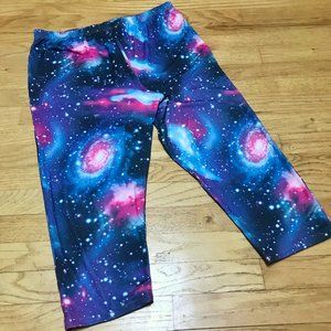Zerdocean galaxy space capri leggings 2X